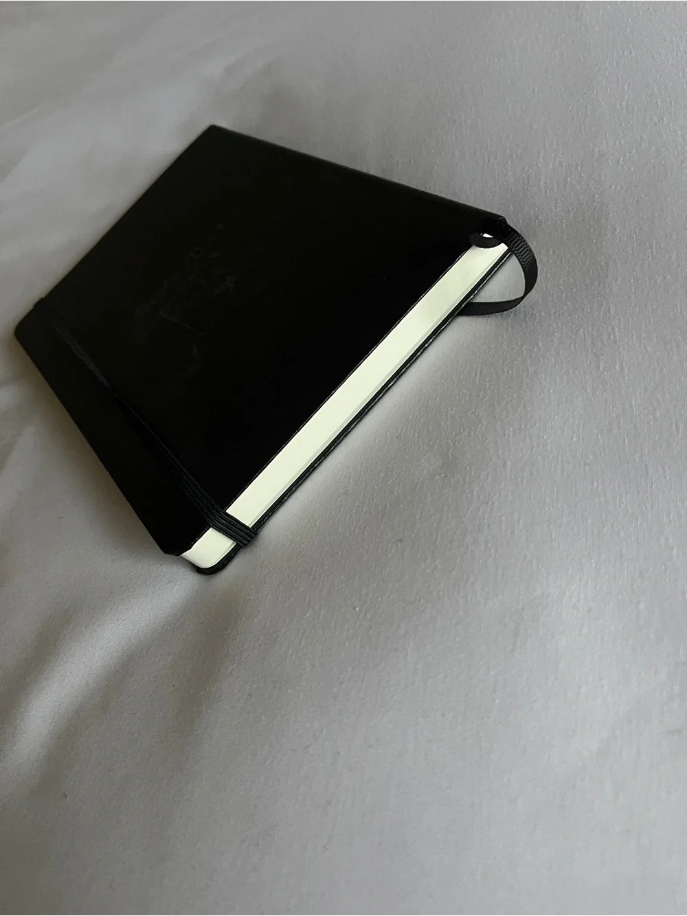 Paperage Black Hardcover Lined Datadog Journal Notebook Pocket Size 5.75x4 Elast
